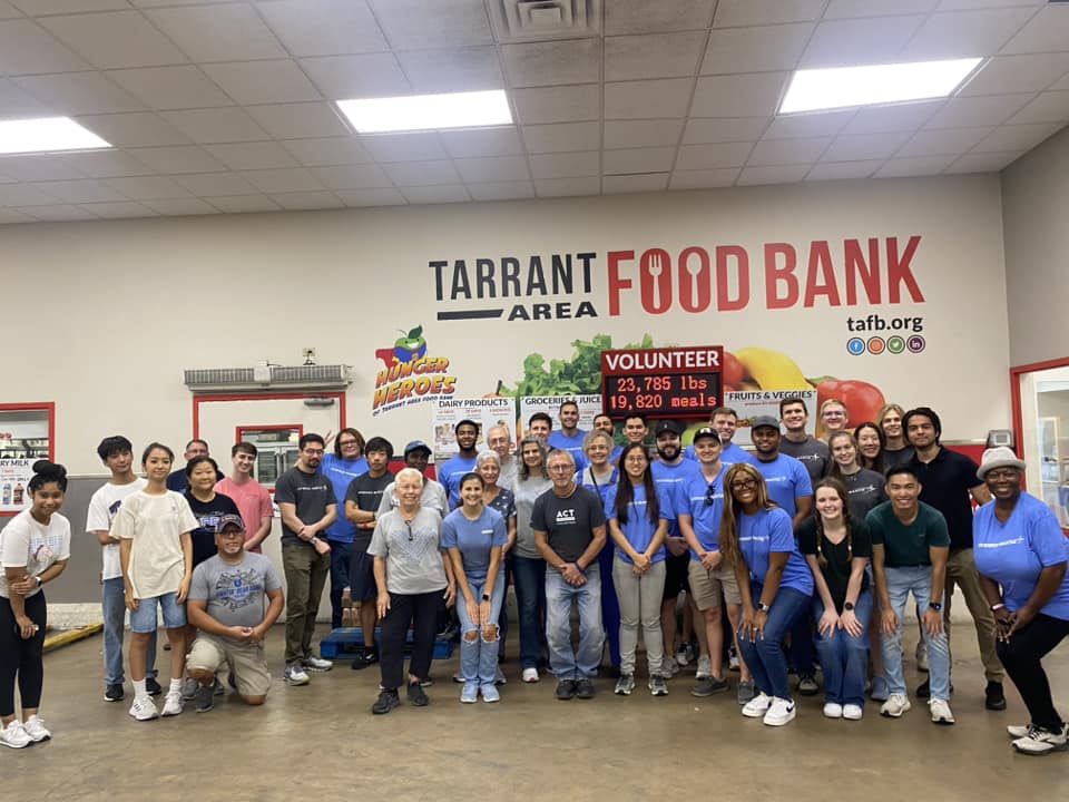 Strittmatter Wealth Management Group volunteering at Tarrant Area Food Bank 