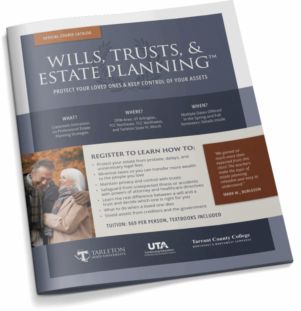 Wills, Trusts, and Estate Planning Official Course Catalog: Financial Education Class for Adults