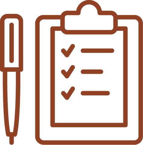 Clipboard checklist icon representing financial services administrative assistant role