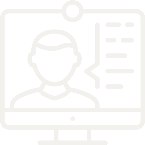 Business computer icon representing Meaningful work that impacts clients' lives